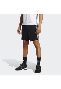 Adidas - Train Essentials Piqué 3-Stripes Training Shorts. Kolor: biały, wielokolorowy, czarny. Materiał: materiał