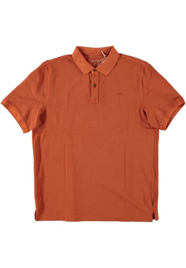 Męski T-Shirt Mustang Style Pablo PC Polo Burnt Ochre 1016297 7105. Typ kołnierza: polo