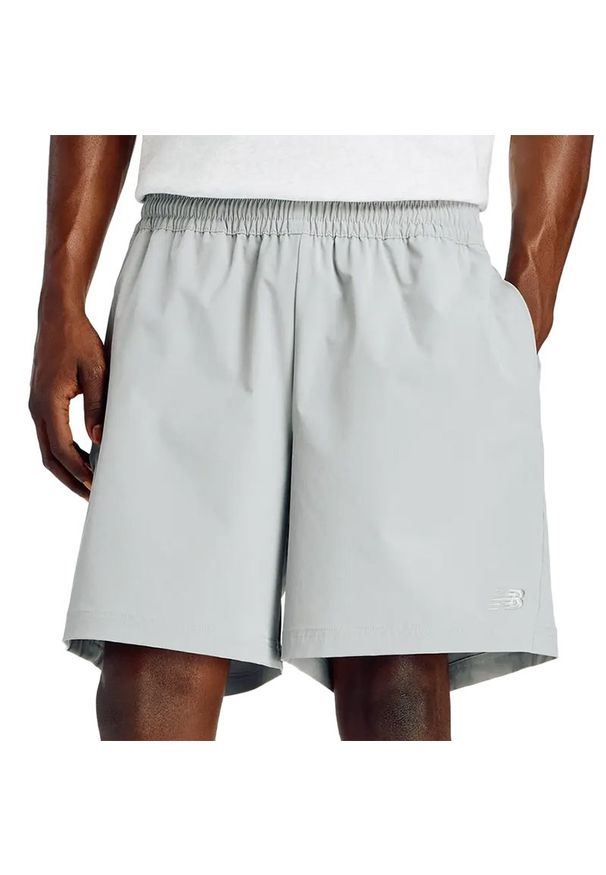 Spodenki męskie New Balance MB6174CDYST - szare. Kolor: szary. Materiał: materiał, poliester. Sport: fitness