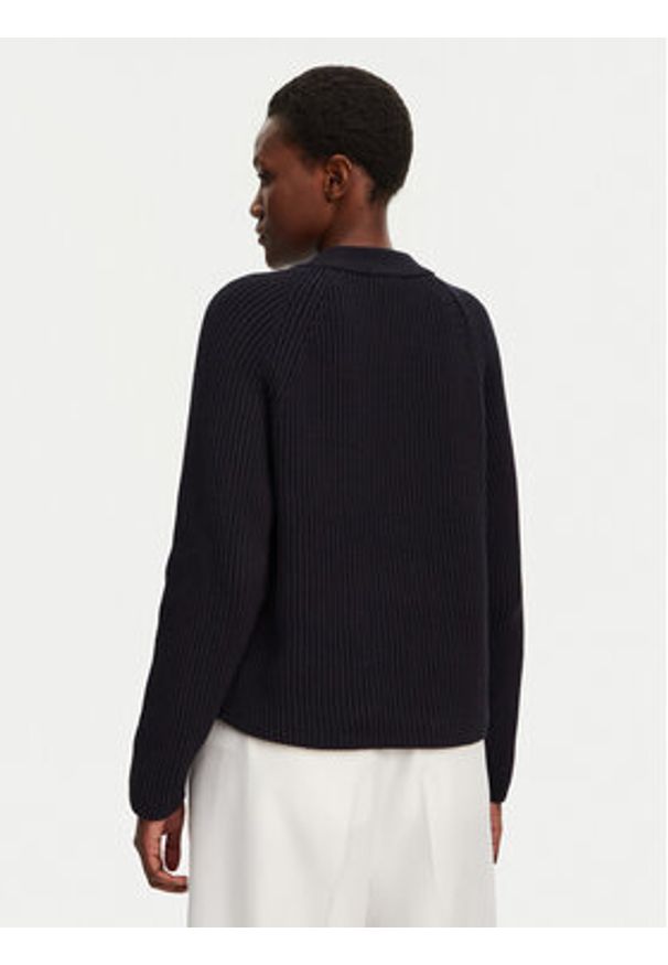 AMI PARIS Sweter FKS024.KN0031 Granatowy Regular Fit. Kolor: niebieski. Materiał: bawełna