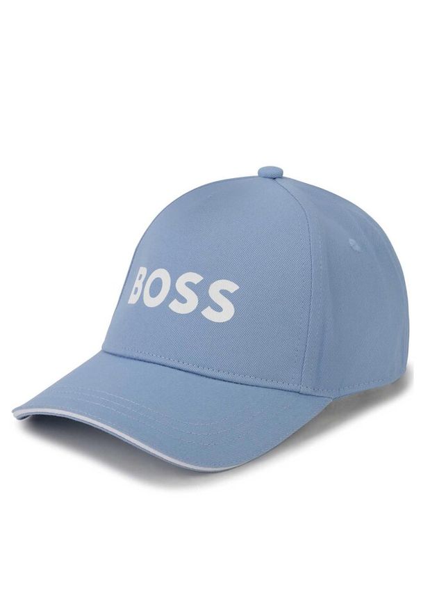 BOSS - Czapka z daszkiem Boss. Kolor: niebieski