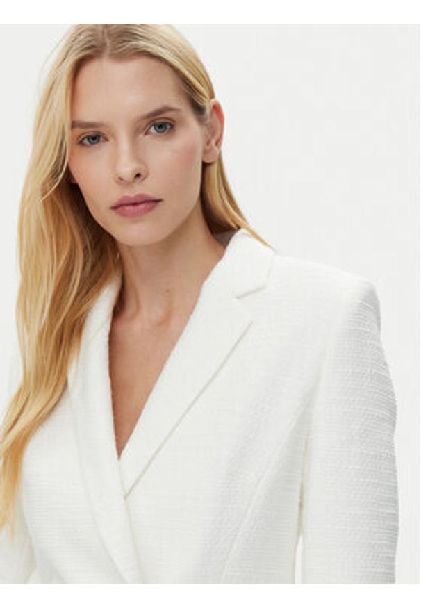 BOSS Marynarka Jatawa2 50535931 Biały Slim Fit. Kolor: biały. Materiał: bawełna