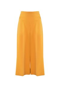 CATERINA - Pomarańczowe spodnie Wide leg. Stan: podwyższony. Kolor: pomarańczowy #4