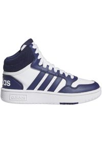 Adidas - Buty dla dzieci adidas Hoops 3.0. Kolor: biały, wielokolorowy, niebieski. Sport: tenis