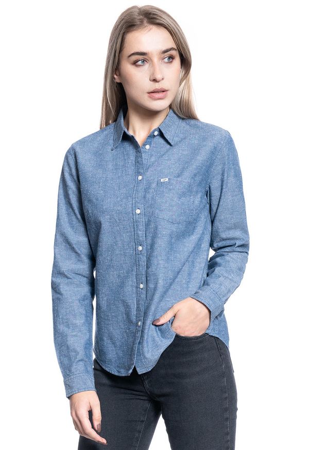 Lee - KOSZULA DAMSKA LEE REGURAL SHIRT WASHED BLUE L46AHWLR 112110735