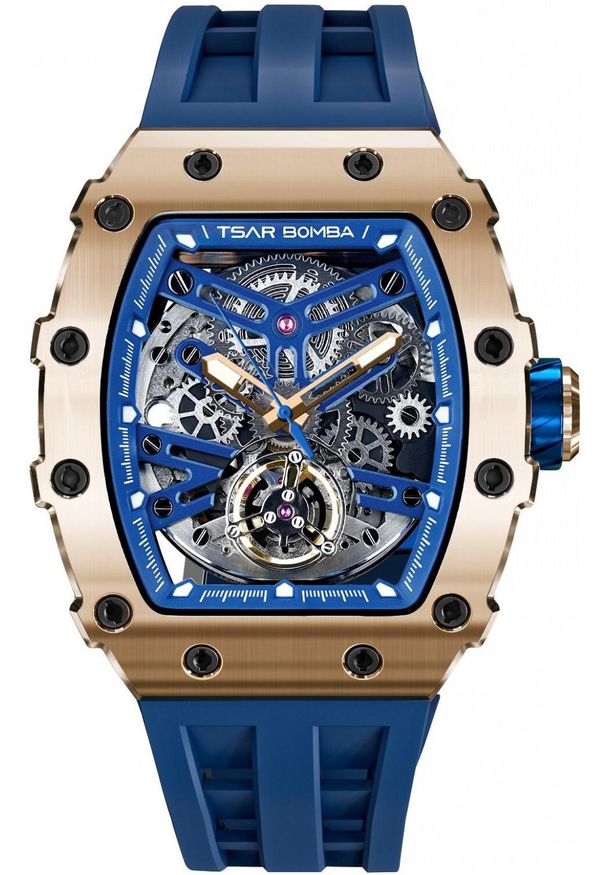 NoName - Zegarek męski Tsar Bomba TB8208A-08 niebieski. Kolor: niebieski