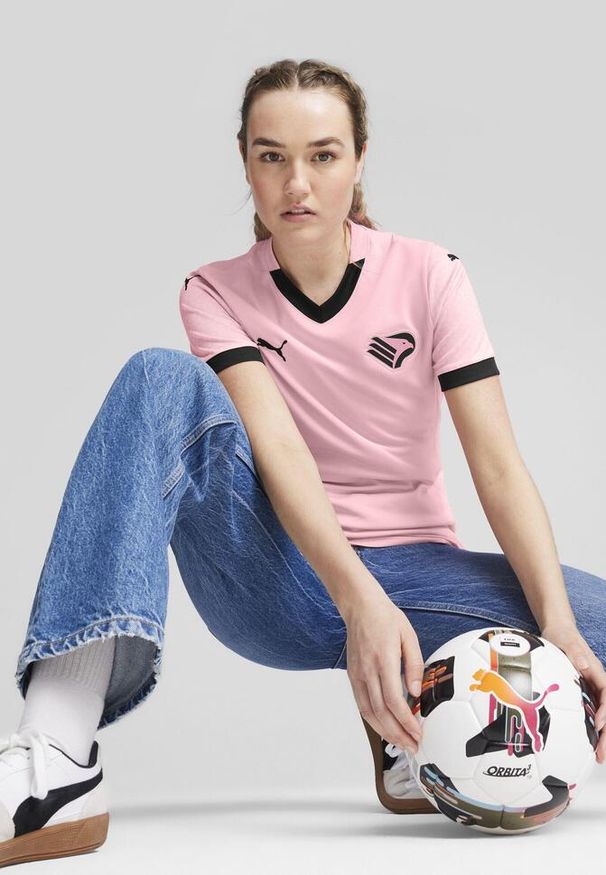 Puma - Damska koszulka domowa Palermo F.C. 24/25 PUMA Team Light Pink Black. Kolor: wielokolorowy, różowy, czarny