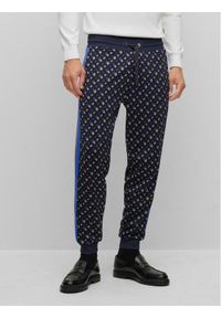 BOSS - Boss Spodnie dresowe 50486273 Granatowy Regular Fit. Kolor: niebieski. Materiał: bawełna, wiskoza