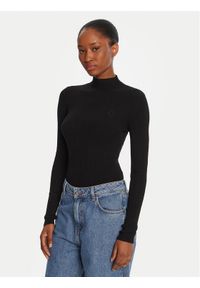 Hugo - HUGO Sweter Sarmie_B 50522578 Czarny Slim Fit. Kolor: czarny. Materiał: syntetyk