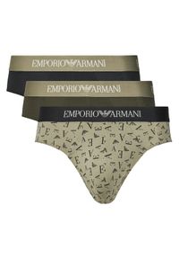 Emporio Armani Underwear Komplet 3 par slipów EM000256 AF10800 MC112 Zielony. Kolor: zielony. Materiał: bawełna