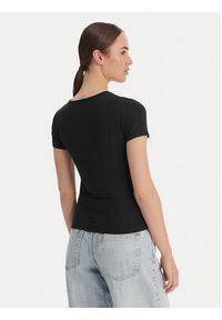 Calvin Klein T-Shirt LV00QS7618 Czarny Slim Fit. Kolor: czarny #4