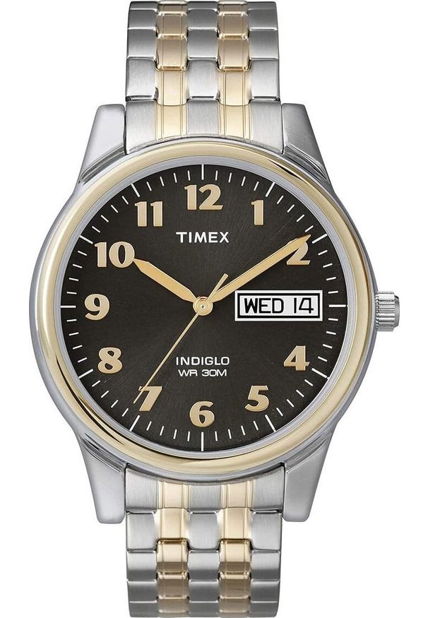 Timex - ZEGAREK MĘSKI TIMEX Charles Two-Tone T26481 INDIGLO + BOX