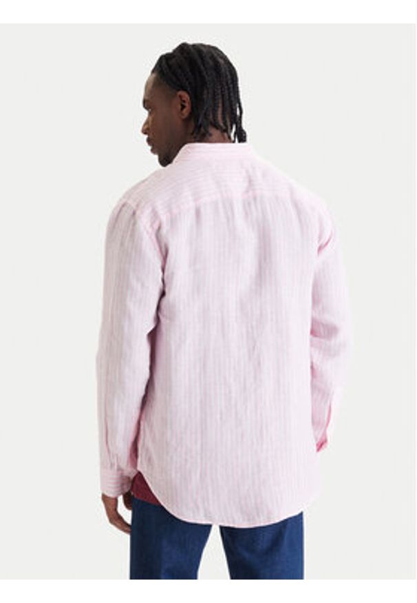 TOMMY HILFIGER - Tommy Hilfiger Koszula Bengal MW0MW42400 Różowy Regular Fit. Kolor: różowy. Materiał: len