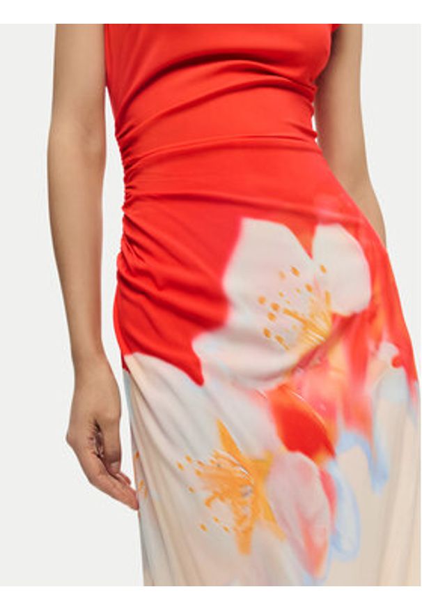 Desigual Sukienka letnia Lida 26SWVW18 Pomarańczowy Regular Fit. Kolor: pomarańczowy. Materiał: wiskoza. Sezon: lato