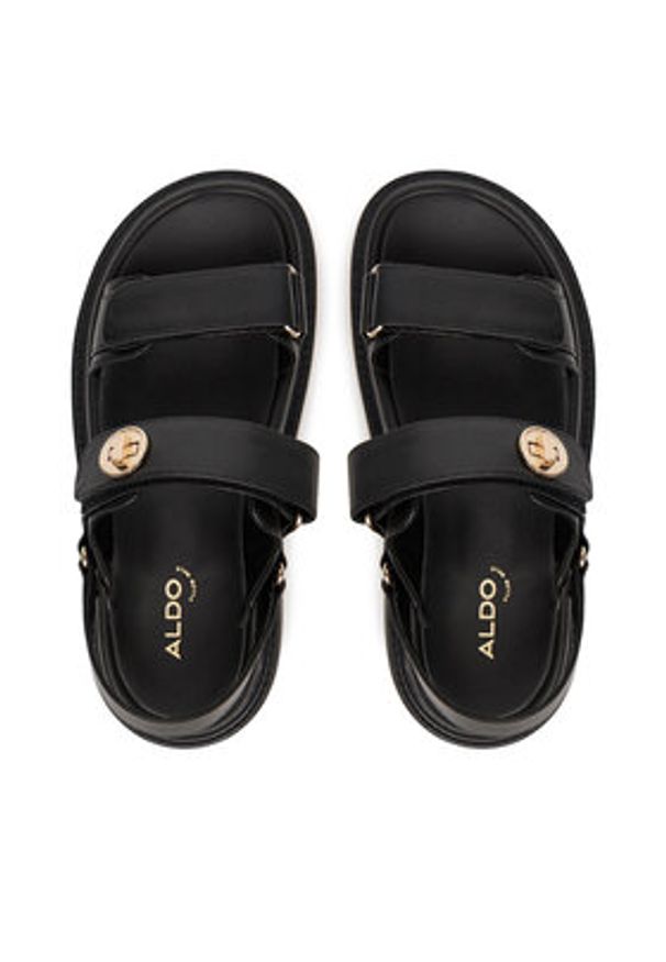 Aldo Sandały Linette 13836282 Czarny. Kolor: czarny. Materiał: skóra