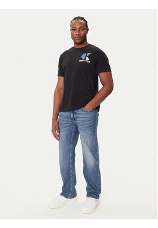 Calvin Klein Jeans T-Shirt Bauhaus Logo LV04RC827G Czarny Regular Fit. Kolor: czarny. Materiał: bawełna
