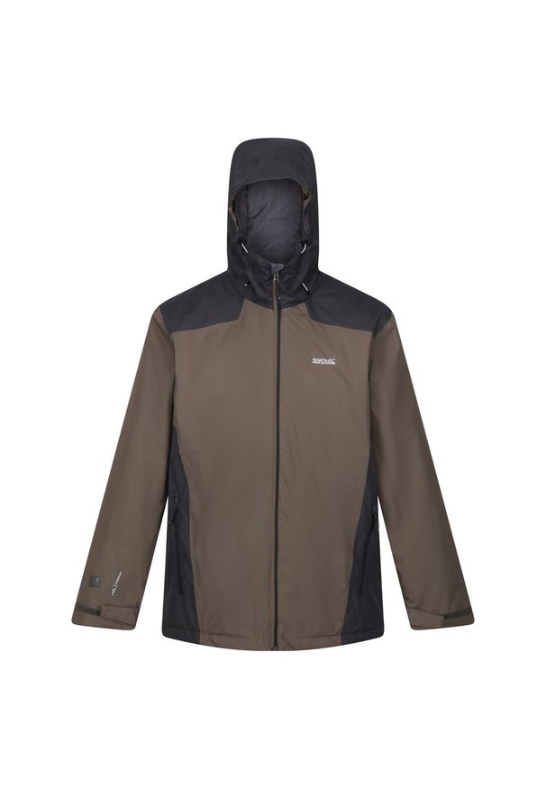 Regatta - Kurtka trekkingowa wodoodporna męska Thornridge II ocieplana. Kolor: brązowy. Materiał: puch