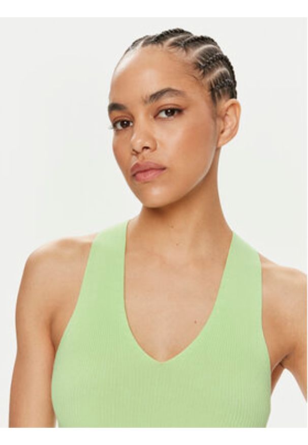 JDY Top Sabrina 15258897 Zielony Slim Fit. Kolor: zielony. Materiał: wiskoza