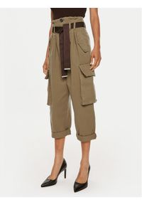 Pinko Spodnie cargo Ronfare 101840 A21C Khaki Regular Fit. Kolor: brązowy. Materiał: bawełna