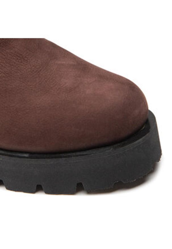 Simple Botki SL-15-02-000049 Brązowy. Kolor: brązowy. Materiał: skóra, nubuk