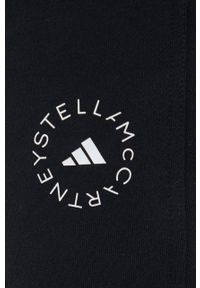 Adidas by Stella McCartney - adidas by Stella McCartney spodnie dresowe damskie kolor czarny gładkie. Kolor: czarny. Materiał: dresówka. Wzór: gładki #4