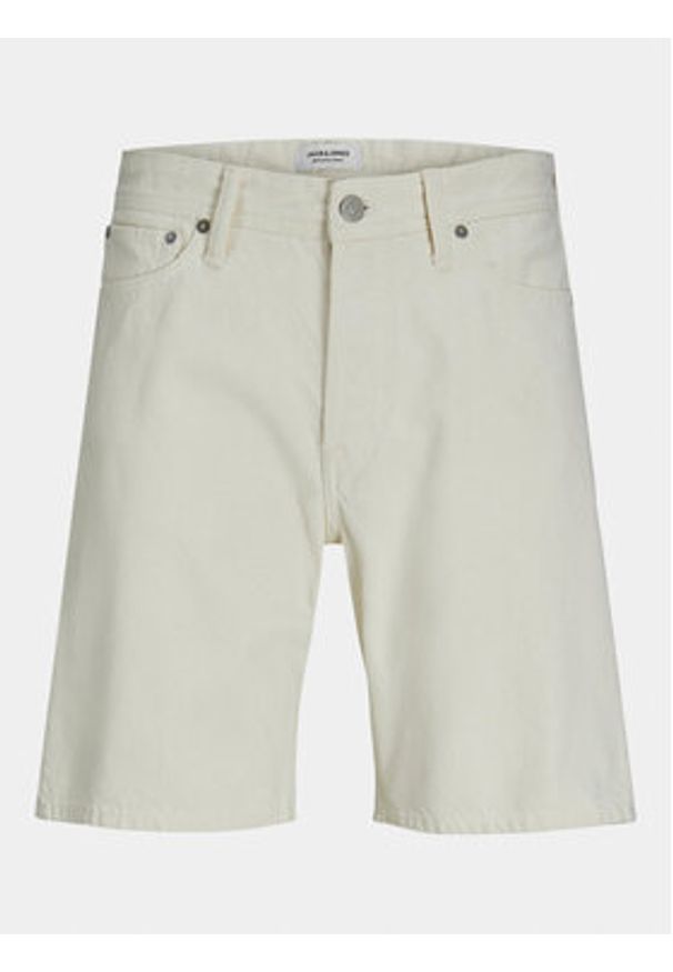 Jack & Jones - Jack&Jones Szorty jeansowe Tony 12249043 Écru Loose Fit. Materiał: bawełna