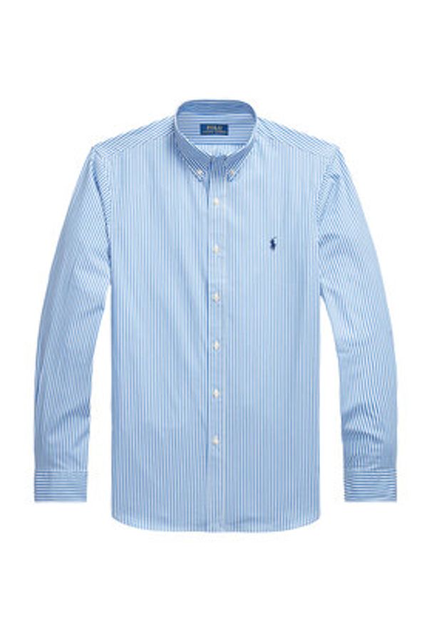 Polo Ralph Lauren Koszula 710929344001 Niebieski Slim Fit. Typ kołnierza: polo. Kolor: niebieski. Materiał: bawełna