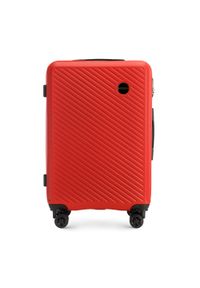 Wittchen - Komplet walizek z ABS-u w ukośne paski czerwony. Kolor: czerwony. Materiał: poliester. Wzór: paski. Styl: elegancki #8