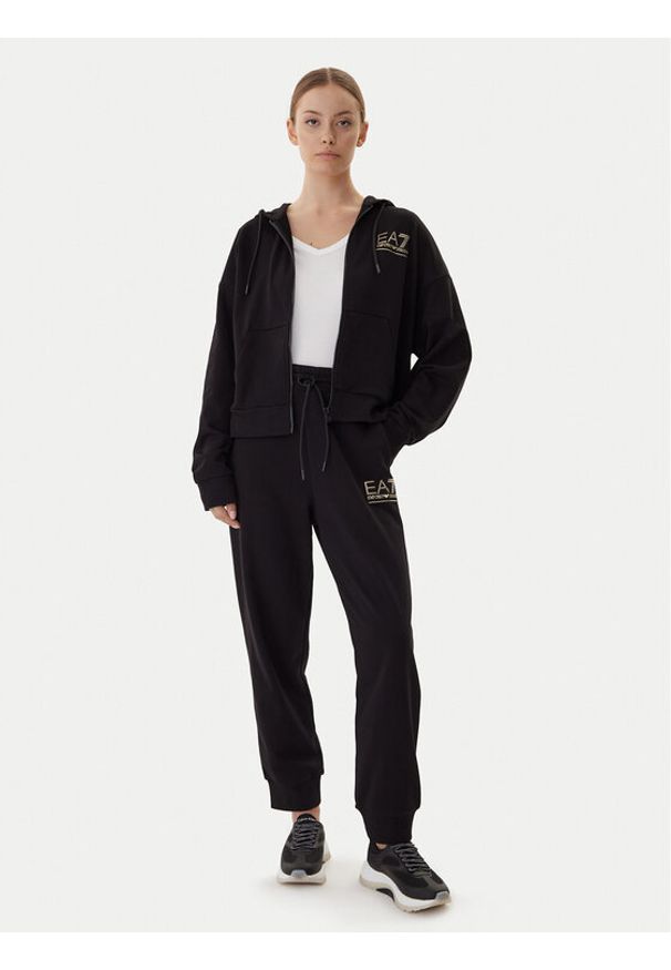 EA7 Emporio Armani Dres 7W000420 AF12473 MC021 Czarny Relaxed Fit. Kolor: czarny. Materiał: bawełna