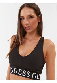 Guess Biustonosz top V3BP09 MC04Z Czarny Slim Fit. Kolor: czarny. Materiał: syntetyk
