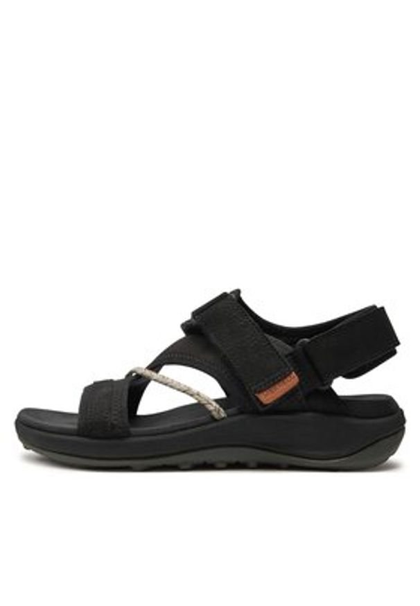 Merrell Sandały Terran 4 Backstrap J006412 Czarny. Kolor: czarny. Materiał: skóra