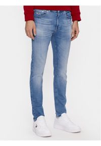 Tommy Jeans Jeansy Austin DM0DM18160 Niebieski Slim Fit. Kolor: niebieski