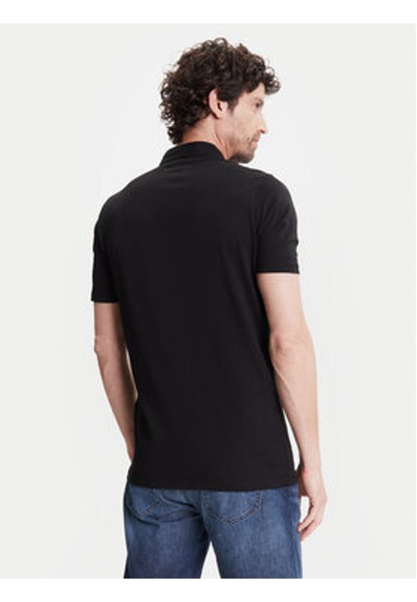 Karl Lagerfeld - KARL LAGERFELD Polo 745023 552224 Czarny Regular Fit. Typ kołnierza: polo. Kolor: czarny. Materiał: bawełna