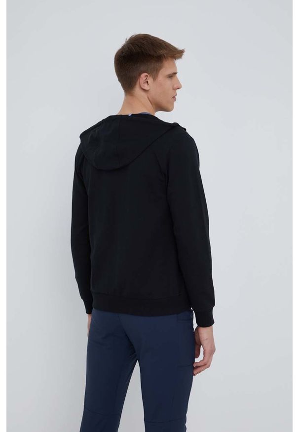 CMP bluza męska kolor czarny z kapturem gładka. Okazja: na co dzień. Typ kołnierza: kaptur. Kolor: czarny. Materiał: dzianina. Wzór: gładki. Styl: casual