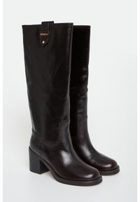 Twinset Milano - Kozaki damskie skórzane TWINSET. Materiał: skóra #1