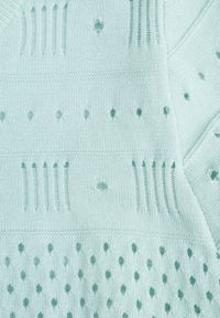 Born2be - Miętowa Ażurowa Bluzka z Krótkim Rękawem Alirada. Kolor: miętowy. Materiał: materiał. Długość rękawa: krótki rękaw. Długość: krótkie. Wzór: ażurowy #5