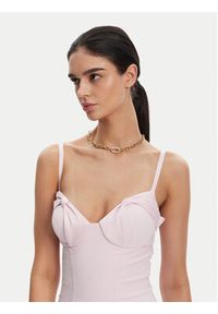 Elisabetta Franchi Sukienka koktajlowa AB-702-51E2 Fioletowy Regular Fit. Kolor: fioletowy. Materiał: syntetyk. Styl: wizytowy #5