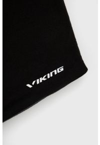 Viking Komin kolor czarny gładki. Kolor: czarny. Materiał: poliester, włókno, dzianina. Wzór: gładki #2