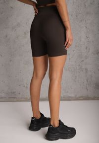 Renee - Brązowe Szorty Kolarki High Waist Marerila. Okazja: na co dzień. Stan: podwyższony. Kolor: brązowy. Długość: krótkie. Styl: sportowy, casual #6