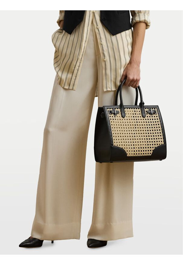 Lauren Ralph Lauren - LAUREN RALPH LAUREN Torebka Devyn 431966770002 Beżowy. Kolor: beżowy. Materiał: skórzane