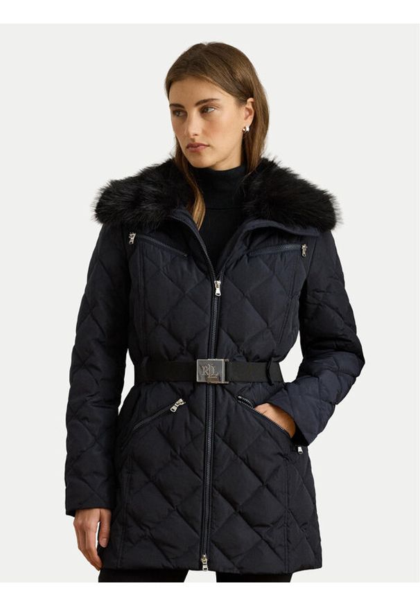 Lauren Ralph Lauren - LAUREN RALPH LAUREN Kurtka puchowa 297P04108001 Granatowy Slim Fit. Kolor: niebieski. Materiał: syntetyk