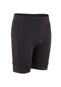 BTWIN - Spodenki rowerowe dla dzieci B'twin 100. Kolor: czarny. Materiał: poliester, materiał, elastan. Styl: sportowy. Sport: kolarstwo #1