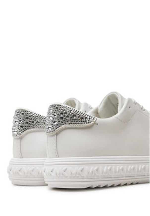 MICHAEL Michael Kors Sneakersy Grove Lace Up 43H3GVFS2L Biały. Kolor: biały. Materiał: skóra
