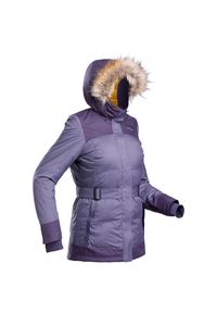 quechua - Parka turystyczna WTP zimowa - SH500 x-warm - damska. Kolor: fioletowy. Materiał: futro, syntetyk. Sezon: zima