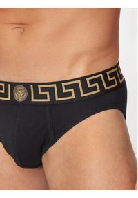 VERSACE - Versace Komplet 2 par slipów AU10180 1A10011 Czarny. Kolor: czarny. Materiał: bawełna #7