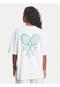 Adidas - adidas T-Shirt Retro Tennis Boyfriend JW0226 Biały Oversize. Kolor: biały. Materiał: bawełna. Styl: retro #4
