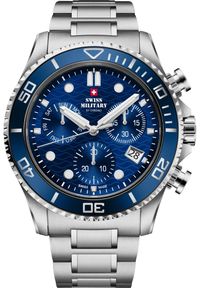 Zegarek Head Zegarek męski Swiss Military by Chrono SM34101.02 srebrny. Kolor: srebrny #1