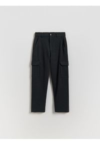 Reserved - Spodnie cargo - ciemnoszary. Kolor: szary. Materiał: dzianina, bawełna #1
