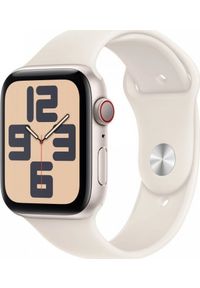 APPLE - Smartwatch Apple Watch SE GPS + Cellular 44mm Starlight Alu Sport M/L Beżowy (MXGU3ET/A). Rodzaj zegarka: smartwatch. Kolor: beżowy. Styl: sportowy