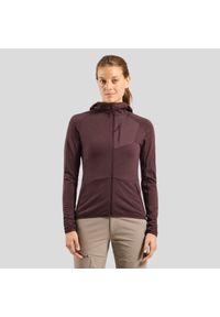Bluza damska z kapturem Odlo Ascent Mid Layer Hoody Full Zip. Typ kołnierza: kaptur. Kolor: brązowy